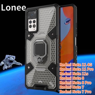 2 in 1 เคสโทรศัพท์ พร้อมแหวนขาตั้ง โลหะ แม่เหล็ก สําหรับ Redmi Note 11 Note 11s Note 11 Pro Note 8 Note 8 Pro Note 7 Note 7 Pro