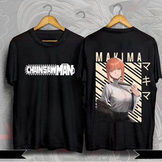 St1 เสื้อยืดลําลอง แขนสั้น พิมพ์ลายอนิเมะ Chainsaw Man Makima 3D แฟชั่น สําหรับทุกเพศ