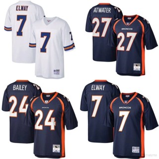 เสื้อกีฬาแขนสั้น ลายทีมชาติฟุตบอล Denver Broncos NFL Elway Bailey YT3 สไตล์เรโทร พลัสไซซ์ สําหรับผู้ชาย และผู้หญิง TY3