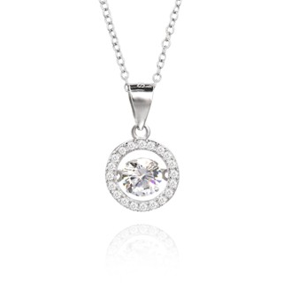 Jewelry Buffet Dancing Halo Necklace สร้อยคอ สร้อยคอจี้เพชร สร้อยคอเงินแท้925 เครื่องประดับเงินแท้ 925 (สีเงิน)