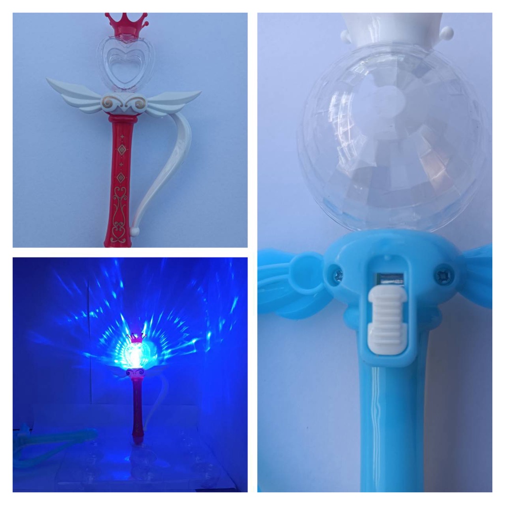 คฑามีไฟ  รูปทรงหัวใจและรูปทรงกลมมีมงกุฎ  magic flashing rod