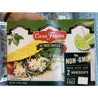 Taco Shells ( Casa Fiesta Brand ) 125 G. แผ่นข้าวโพด อบกรอบ ( ตรา คาซ่า เฟสต้า ) ทาโก้ เซลส์