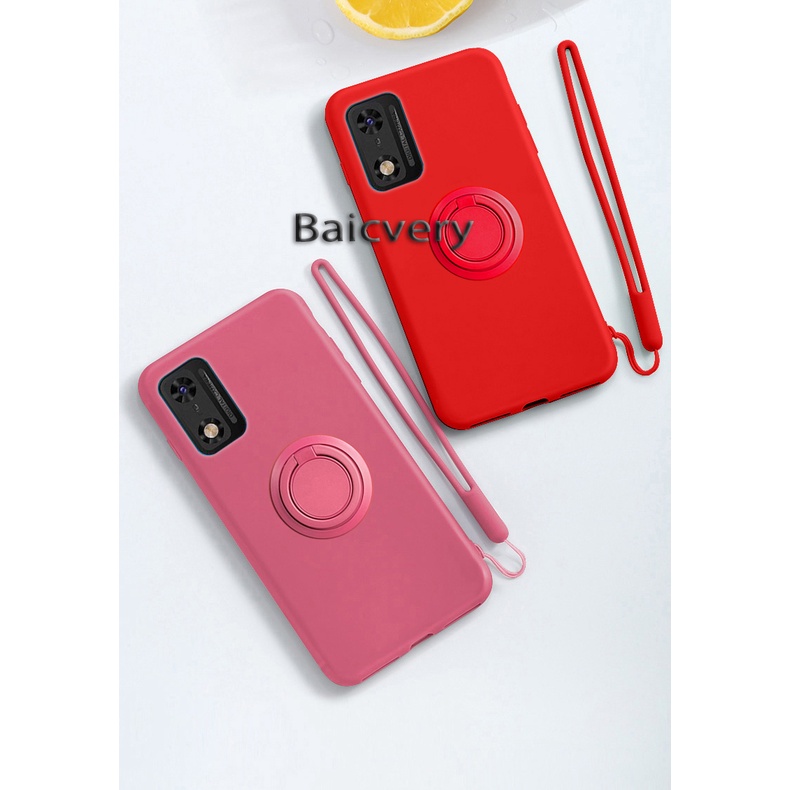 Itel A17 P17 A27 LTE A27 Pro TPU ซิลิโคนที่วางแหวนแม่เหล็กปลอกขาตั้งฝาครอบวงเล็บนิ้ว
