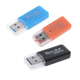 【smile*】อะแดปเตอร์การ์ดรีดเดอร์ Micro USB 2.0 SD TF คุณภาพสูง สําหรับคอมพิวเตอร์ แท็บเล็ต พีซี