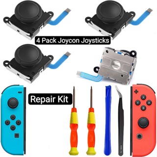 จอยสติ๊กอะนาล็อก แบบเปลี่ยน สําหรับ Nintendo Switch Switch Lite &amp; Switch OLED Joycon Repair Kit 4 แพ็ค