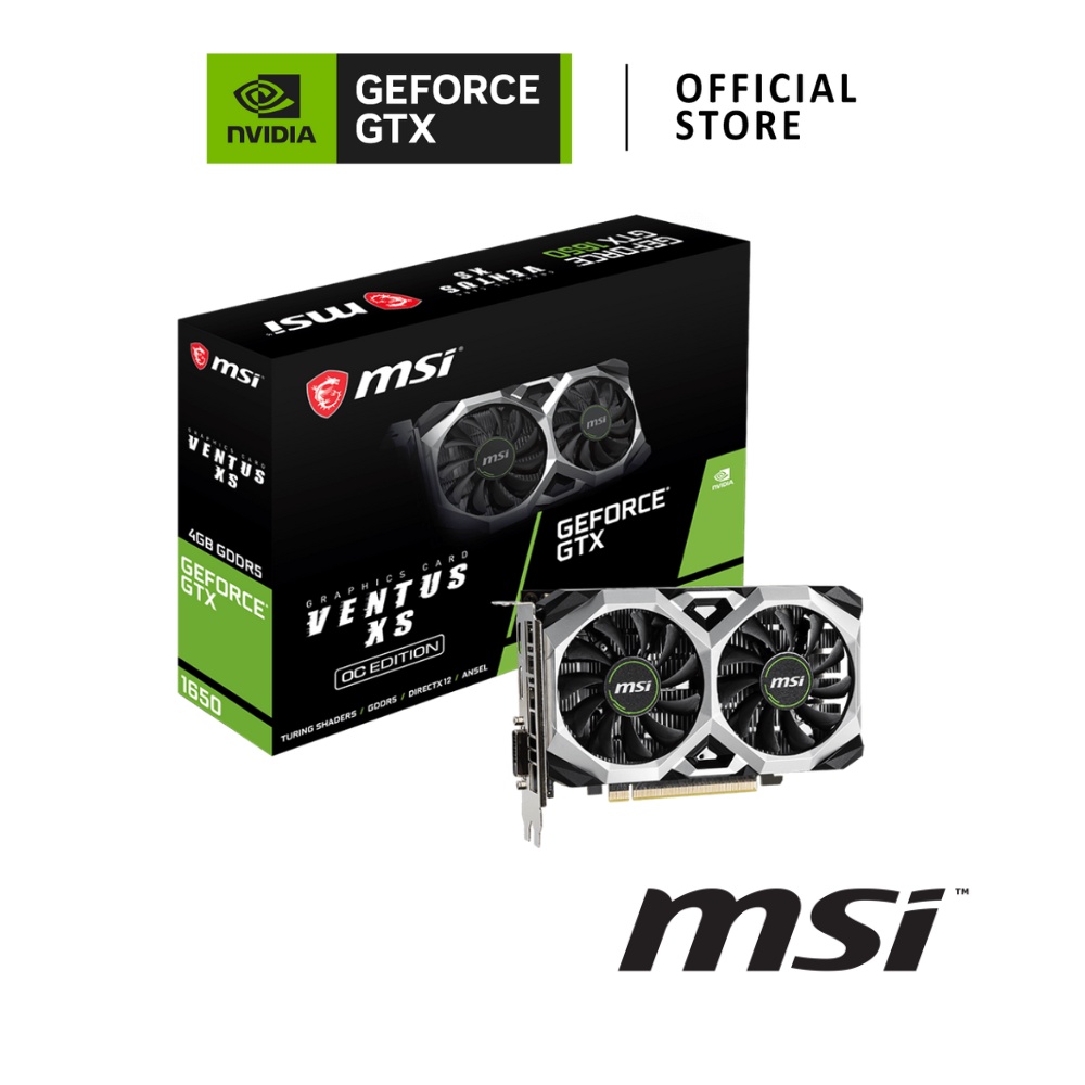 MSI NVIDIA® GeForce® GTX 1650 VENTUS XS OC 4GB การ์ดจอ