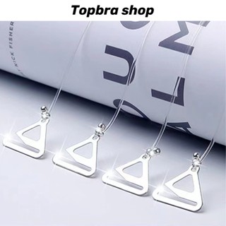 Topbre_Shopปรับที่มองไม่เห็นโปร่งใส Bra สายคล้องคอผู้หญิง Bra อุปกรณ์เสริมสายรัดซิลิโคนคุณภาพสูงชุดชั้นในสายคล้องไหCDG13