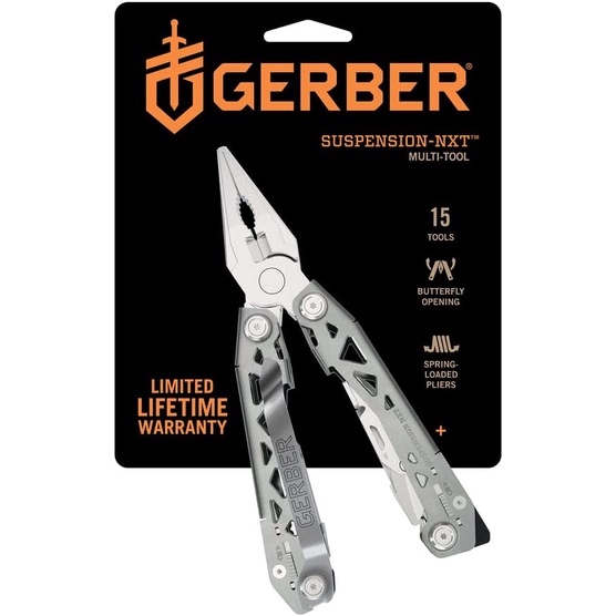 ชุดเครื่องมืออเนกประสงค์พร้อมปลอก Gerber Gear 30-001364N Suspension-NXT, 15-in-1 Multitool Knife Aut