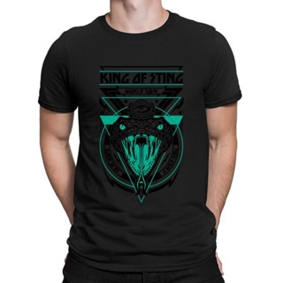 เสื้อยืดครอป {พร้อมส่ง เสื้อยืดแขนสั้นลําลอง ผ้าฝ้าย 100% พิมพ์ลาย King of Sting Pop Clical Creature พลัสไซซ์ ไซซ์