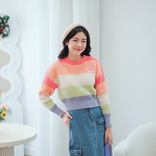 11-256 Rainbow Knit Crop