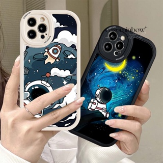 เคสโทรศัพท์มือถือ TPU แบบนิ่ม ลายการ์ตูนนักบินอวกาศ NASA ด้านหลัง สําหรับ iPhone 11 Pro MAX 7 8 Plus 12 13 14 Pro MAX XR 6 6s Plus 14 Plus X XS MAX SE 2020