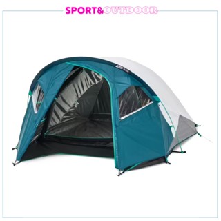 เต็นท์ตั้งแคมป์รุ่น MH100 XL Fresh&amp;Black สำหรับ 3 คน แบรนด์ QUECHUA Camping tent