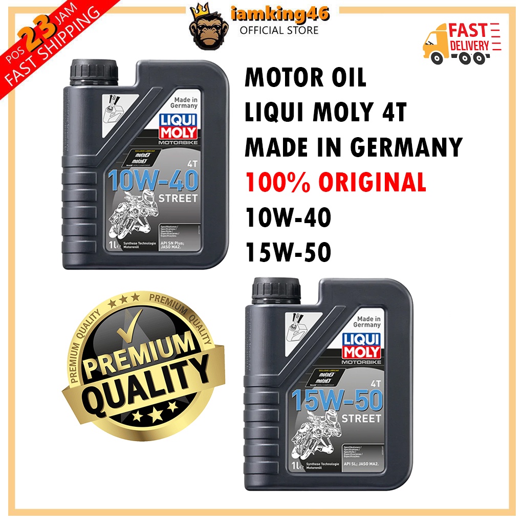 "GUARANTEEED LIQUI MOLY 4T น้ํามันสีดํา 15W50 15W-50 15W 50 10W40 10W-40 10W 40 SEMI SYNTHETIC