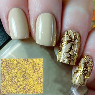 【AG】Embossing 3D Nail Art Stickers Flower Decal DIY Decoration