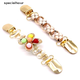 specialhour^^ Fashion Pearl Sweater Clip Silk Scarf Button Vintage Duck Clip Shirt Dress Brooch Clip Cardigan Clip Clasps Blouse Shawl Fasteners Holder Clothing Accessories *new