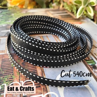 10mm ริบบิ้น สีดำ ผ้าซาติน เทป ริบบิ้น satin black ribbon for diy มีหลายขนาดให้เลือก แบ่งตัดความยาวจากม้วน 540 cm