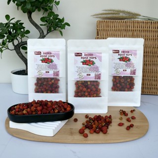 โรสฮิปอบแห้ง ผลกุหลาบอบแห้ง ปลอดสารพิษ - Dried Rose Hips by Merryn Exotic (65G)