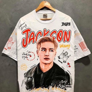 เสื้อ Jackson สกรีนหน้าหลัง  โอเว่อร์ไซต์ อก 44-46” ยาว 29 Cotton