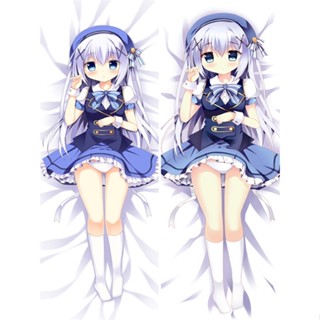 ปลอกหมอน ลายอนิเมะ Dakimakura Gochuumon wa Usagi Desuka Kafuu Chino สําหรับตกแต่งร่างกาย DIY