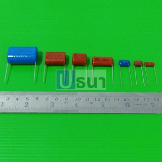 ตัว C ตัวเก็บประจุ ซีไมล่าร์ คาปาซิเตอร์ ไมล่าร์ Mylar Capacitor 630V 102J ถึง 824J #M-Capacitor (1 ตัว)