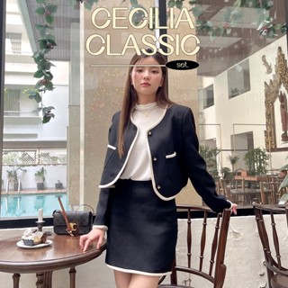 Choosedress Set184 Cecilia Classic Set ชุดเซ็ทเบลเซอร์+กระโปรง