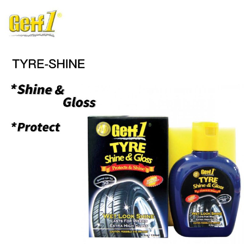 Getf1 Tyre Shine - Wet Polish Lasting Gloss Silicone Tyre Wax (130ml)