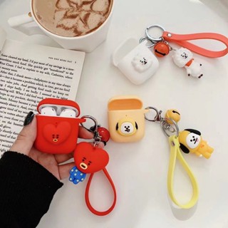 เคสซิลิโคน ลายการ์ตูน BTS กันตก สําหรับหูฟัง บลูทูธไร้สาย AirPods