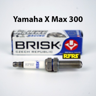 หัวเทียน BRISK X-Line 4 เขี้ยว แกนเงิน Yamaha XMax 300 Spark Plug (9X01ROC) รองรับทุกน้ำมัน Made in EU