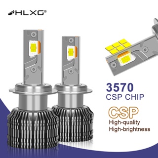 Hlxg หลอดไฟหน้า LED H7 H1 H4 H11 9012 HIR2 H8 H9 9005 9006 HB3 HB4 พลังงานสูง 6000K 3570 CSP