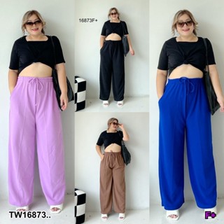 16873 กางเกงขายาว #Bigsize ทรงปล่อย Long pants #Bigsize, loose fit