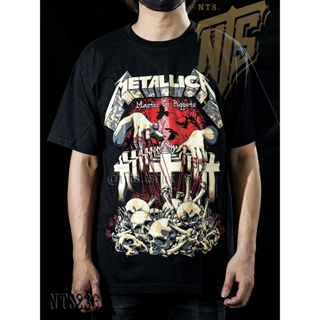 NTS​ 236 Metallica Master Of Puppets เสิ้อยืดดำ เสื้อยืดชาวร็อค เสื้อวง New Type System NTS Rock brand Sz. S M L XL_39