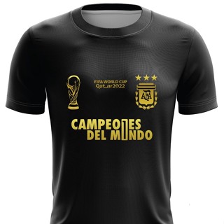 เสื้อยืด ลาย Lionel Messi Argentina World Cup 2022 Champions แห้งเร็ว ไซซ์ XS - 7XL