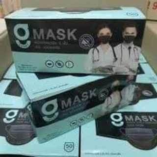 G-Lucky Mask หน้ากากอนามัยสีดำ แบรนด์ KSG. งานไทย 3 ชั้น (ขายยกลัง 20 กล่อง)