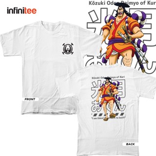 อินฟินิท One Piece Kozuki Oden อะนิเมะ Tshirt สําหรับผู้ชายผู้หญิงในเสื้อเชิ้ตสีขาวท็อปส์ซูเสื้ Ch2_19