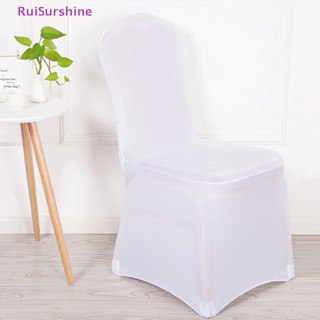 Ruisurshine ปลอกหุ้มเก้าอี้ ผ้าโพลีเอสเตอร์ แบบยืดหยุ่น สําหรับร้านอาหาร โรงแรม งานเลี้ยง 1 ชิ้น