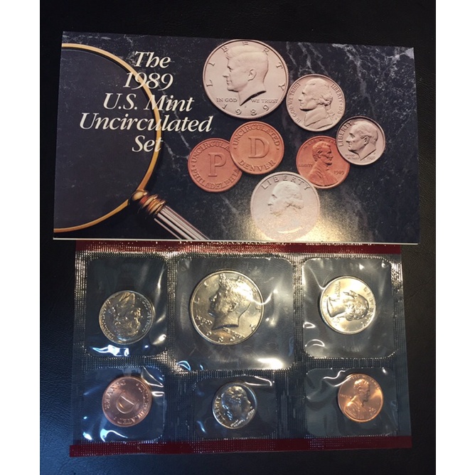 💥 แผงเหรียญอเมริกา ปี 1989 มิ้นท์เดนเวอร์