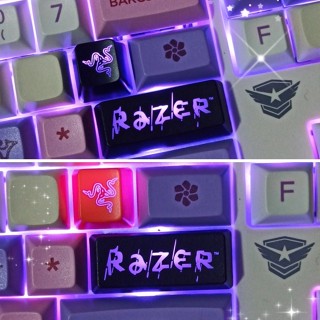 R RAZER ปุ่มกดคีย์บอร์ด ESC ENTER แบบใส