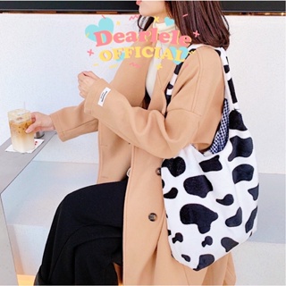 [ ทักแชทสอบถามสต๊อคก่อนกดสั่งซื้อ! ] — * Cow shopping bag 🐄 กระเป๋าทรงช็อปปิ้งลายน้องวัว ใบใหญ่จุของได้เยอะ