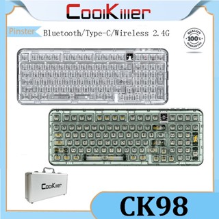 【พร้อมส่ง】Coolkiller Ck98 คีย์บอร์ดเมคคานิคอล บลูทูธไร้สาย 2.4G อะลูมิเนียม สามโหมด พร้อมกล่อง สําหรับช่างคณิตศาสตร์