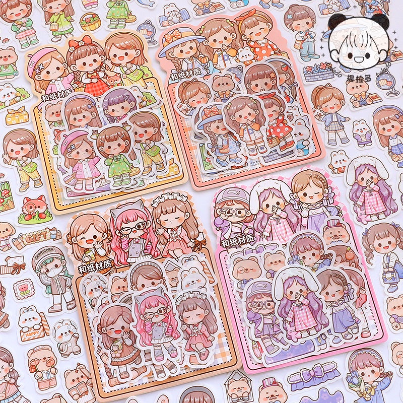[คลังสินค้าพร้อม] Tirado More Wear Sticker Pack Particle Pack Cute Japanese Paper Handbook Stickers Cartoon Character More Sauce Stickers Mochi