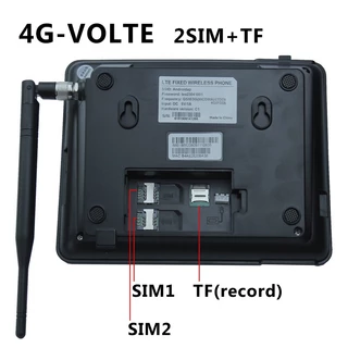 4G/5G SIM โทรศัพท์ตั้งโต๊ะไร้สายโทรศัพท์รองรับสองซิม TFการ์ด4G,โทรศัพท์ไร้สายพร้อมเสาอากาศวิทยุนาฬิกาปลุกอัตโนมัติบันทึก
