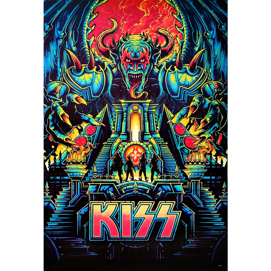 โปสเตอร์ รูปวาด วง ดนตรี เฮฟวีเมทัล KISS (1973-Now) POSTER 24”x35” นิ้ว American Heavy Metal Hard Ro