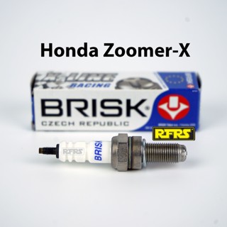 หัวเทียน BRISK X-Line 4 เขี้ยว แกนเงิน Honda Zoomer-X Spark Plug (8X21ROA) รองรับทุกน้ำมัน Made in EU