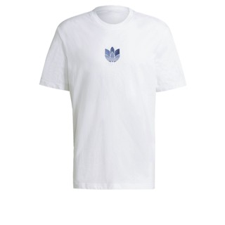 adidas ไลฟ์สไตล์ เสื้อยืด LOUNGEWEAR Adicolor 3D Trefoil ผู้ชาย สีขาว GN3547