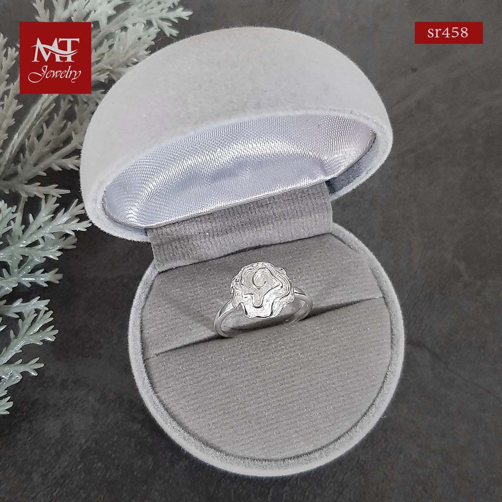 MT แหวนเงินแท้ ดอกกุหลาบ ไซส์ 53 56 Sterling Silver Ring (sr458) MT Jewelry มณีธารา