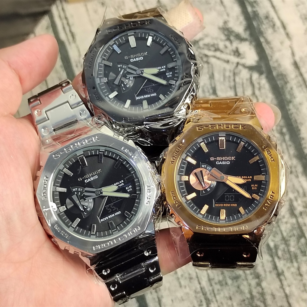 ปรับให้เข้ากับ g-shock GM-B2100 GM-B2100SS Stainless Steel Serial Fashion สายนาฬิกา b598