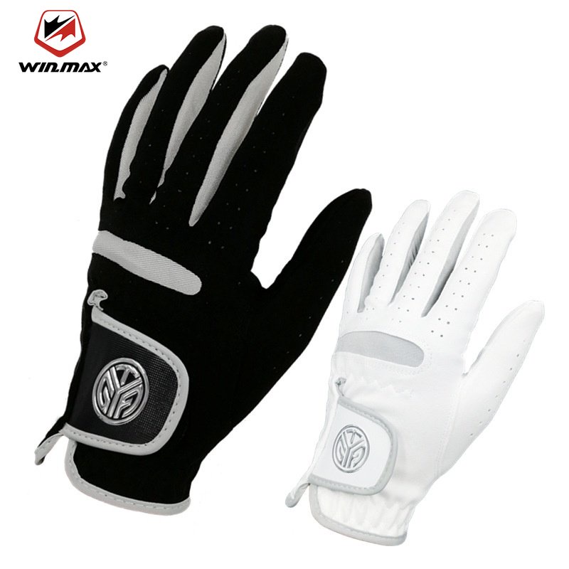 1 PC ถุงมือกอล์ฟซ้ายขวามือผู้ชายผ้า Ultra-fiber นุ่ม Breathable สวมใส่ถุงมือกอล์ฟถุงมือกีฬาWINMAX