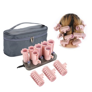 10Pcs Professional Electric Heated Roller Curling Roll Hair Tube Hair Styling Tool(Upgrade Style,US Plug)