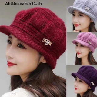 Alittlesearch11 หมวกผ้าวูลถัก ผ้ากํามะหยี่ขนนิ่ม สีพื้น อบอุ่น แฟชั่นฤดูใบไม้ร่วง และฤดูหนาว สําหรับผู้หญิง