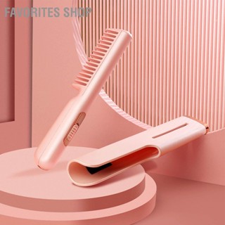 Favorites Shop USB Hair Straightener Comb Multifunction Dual Use Portable Electric Straightening for Travel